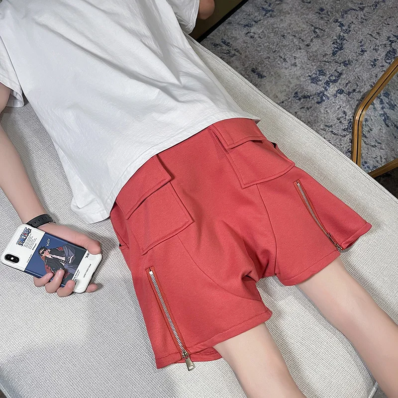 

2021 New Summer Shorts Men Casual Home Stay Sweatpants Pocket Zipper Decor Men's Running Shorts Sports Joggers Short Pants