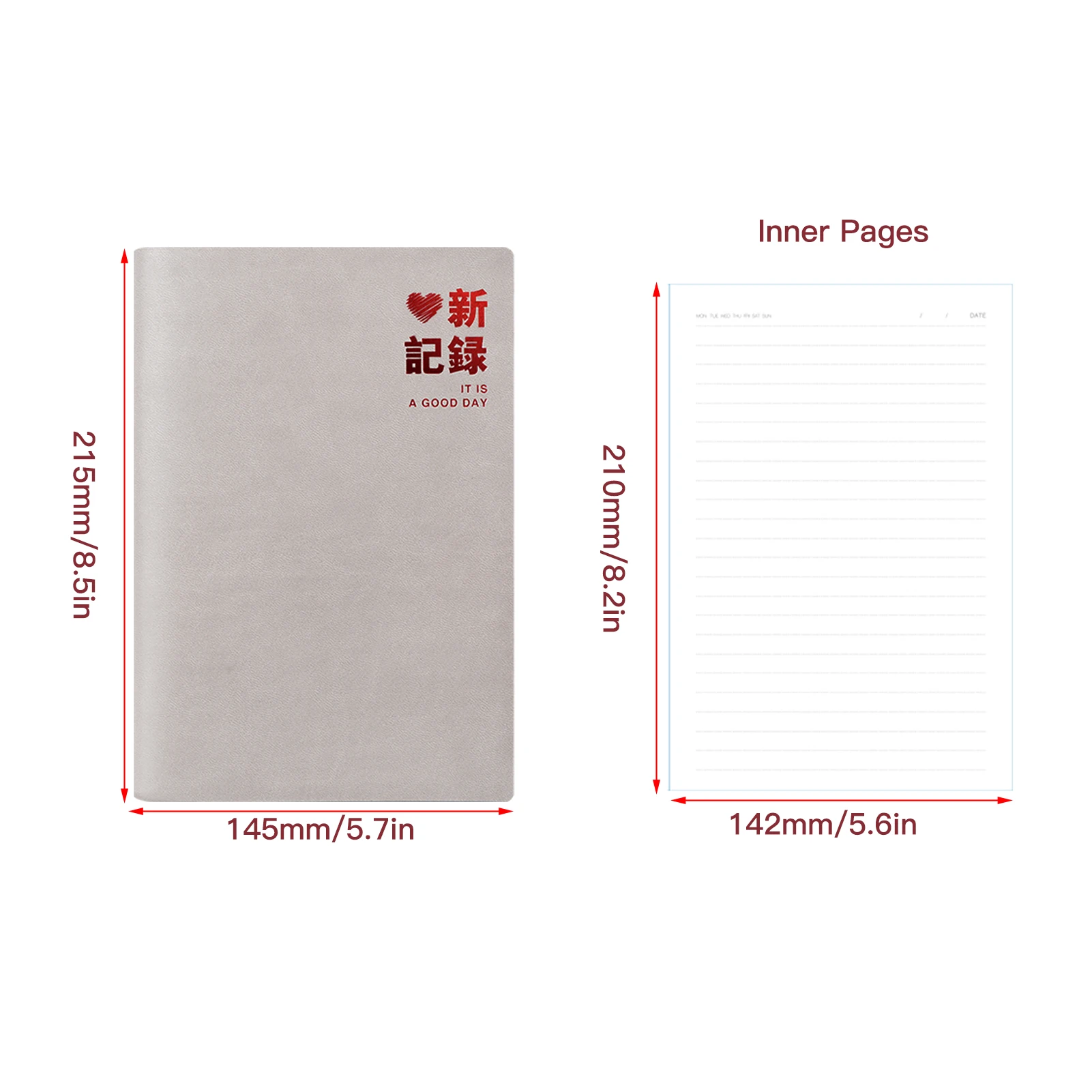 

A5 Notebook PU Vintage Travel Journal Vintage Diary 8.5''x5.7'' 128 Sheet Lined Paper Soft Cover for Office Business School Work