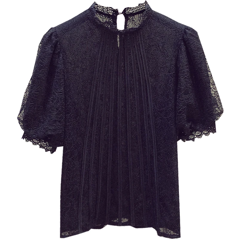 

collar bud silk unlined upper garment female new summer 2021 very fairy lantern sleeve shirts with short sleeves jacket