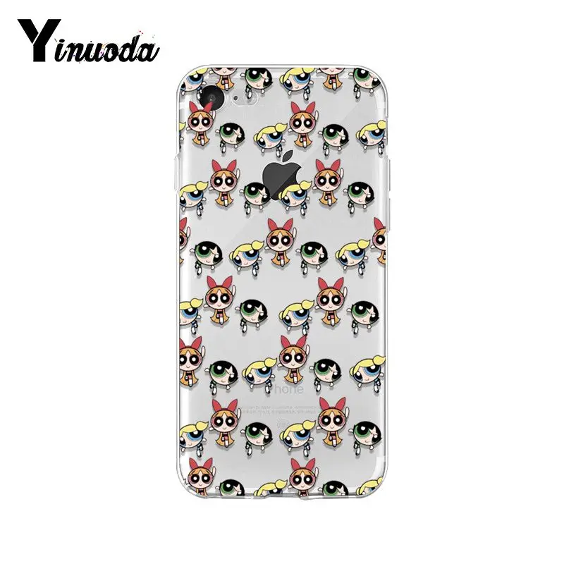 Чехол Yinuoda The Powerpuff для девочек, мягкий чехол для телефона iPhone 8 7 6 6S Plus X XS MAX 5 5S SE XR 10, чехол Capa 11 pro max