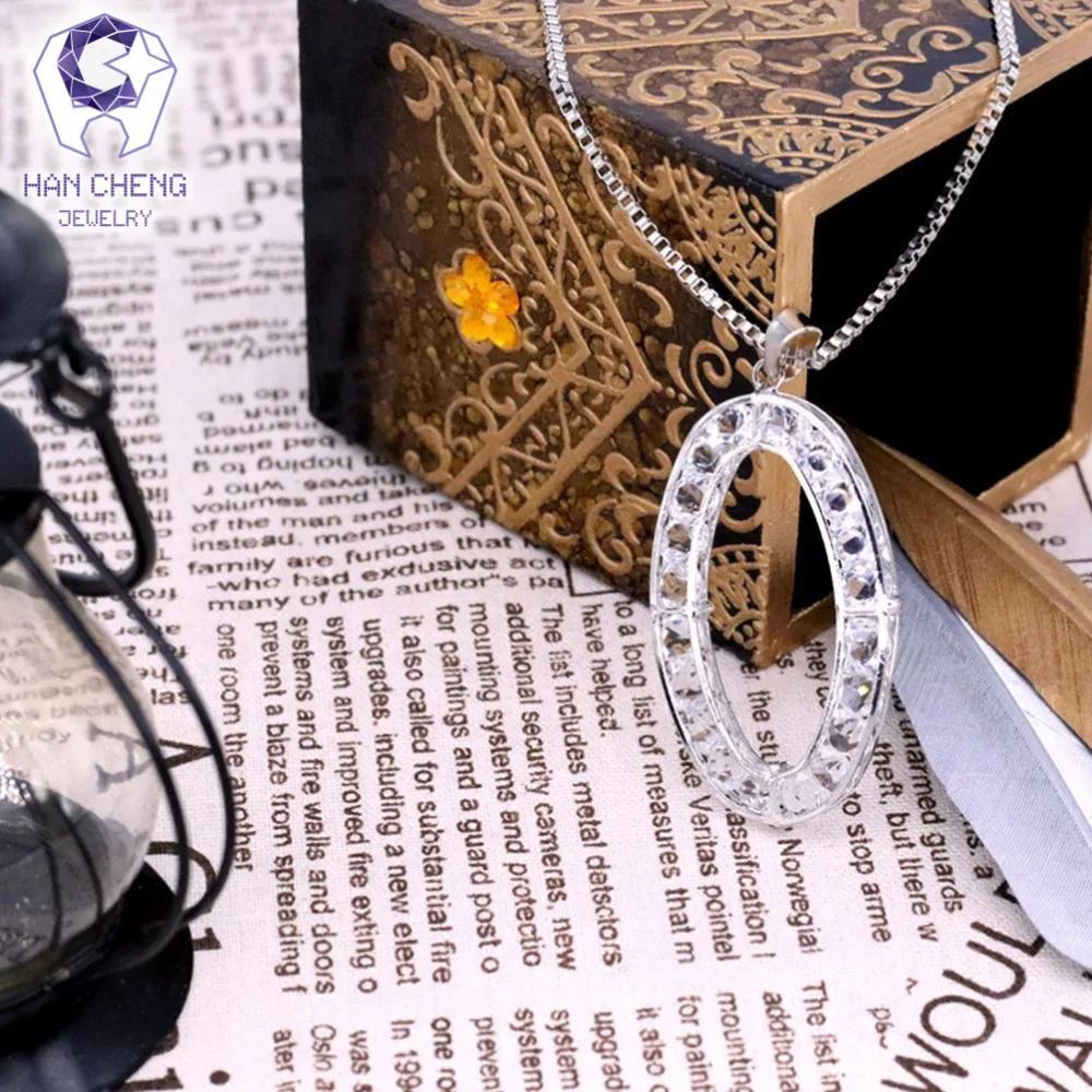 Модное овальное эффектное ожерелье Женская Длинная цепочка полые клетки стразы