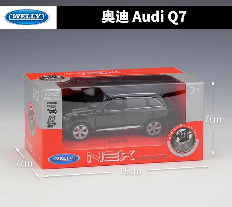 WELLY литой автомобиль 1:36 Масштаб моделирование Audi Q3/Audi Q7 внедорожник откатная