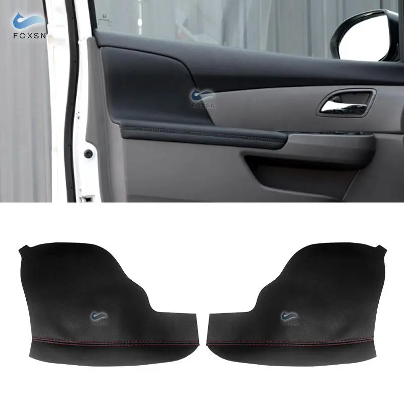 For Honda Odyssey 2011 - 2014 2015 2016 2017 2pcs Microfiber Leather with foam Car Front Door Handle Armrest Panel Cover Trim