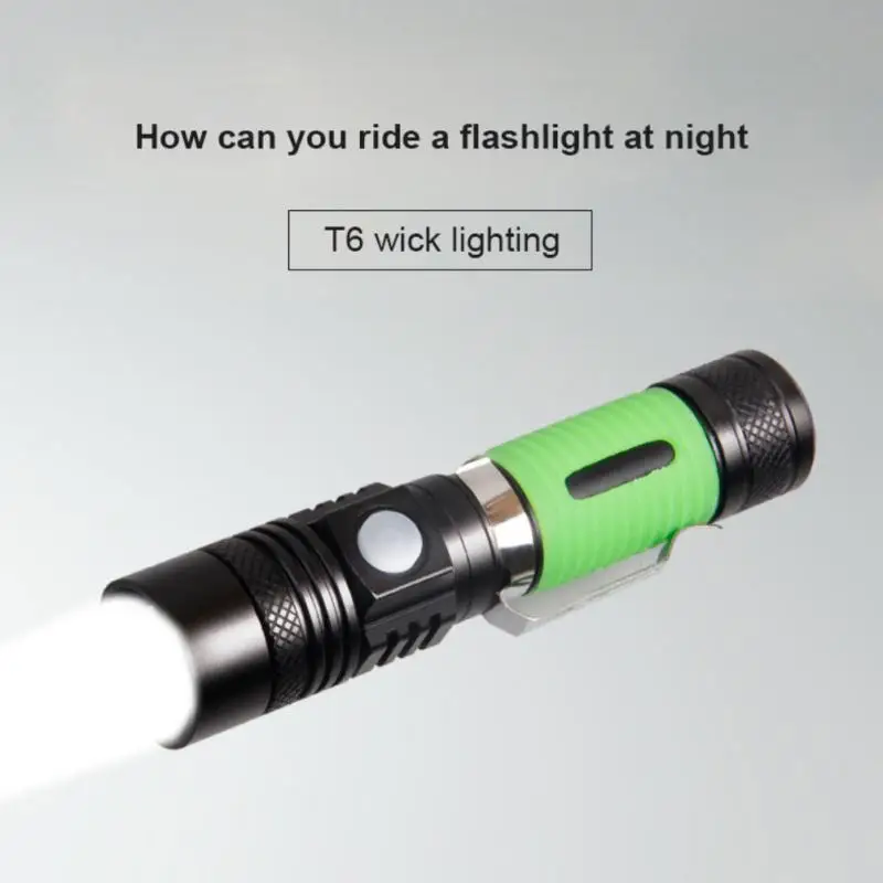 

Ultra Bright LED Flashlight With LED Lamp Beads Waterproof Torch Zoomable 4 Lighting Modes Multifunctional Tools USB Charging