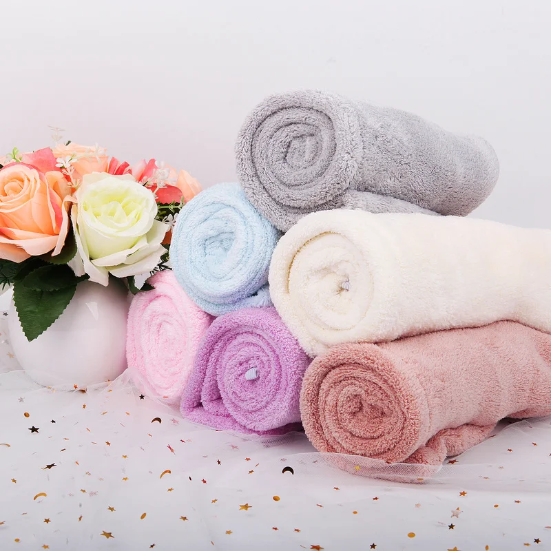 

Girl's Strong Absorption Hair Dry Caps Hair Drying Hat Quick-dry Hair Towel Bath Cap Hat Coral Fleece Microfiber Solid Towel