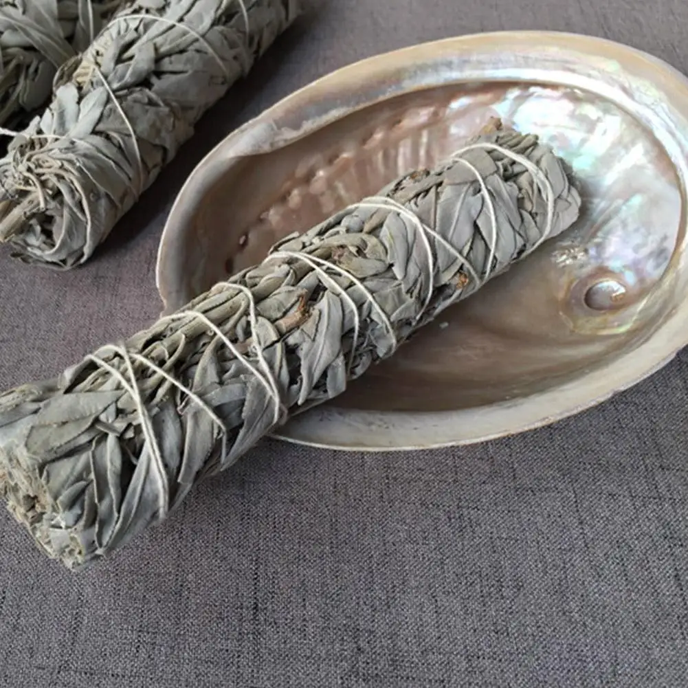 9-13 см пучки белого шалфея Абалон ракушка святая деревянная медитация