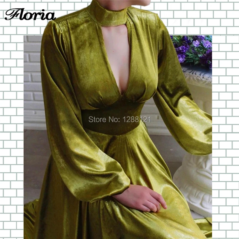 Зеленые бархатные шикарные вечерние платья вечернее платье Robe De Soiree 2020 кутюр