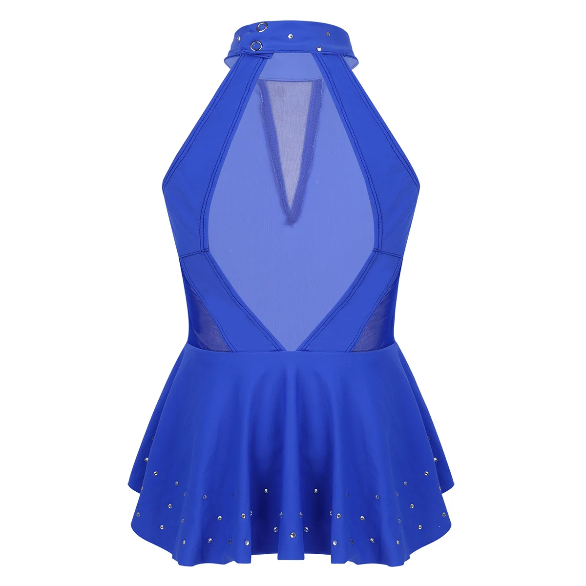 ChicTry детский подростковый Блестящий танцевальный костюм Стразы с сеткой для