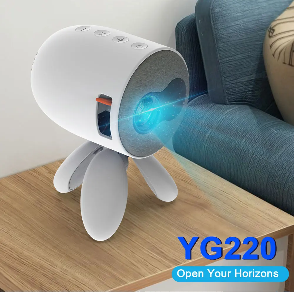 Salange мини-проектор YG220, 480*272 пикселей поддерживает 1080P HDMI USB 3,5 мм аудио мини-проектор домашний медиаплеер детский подарок