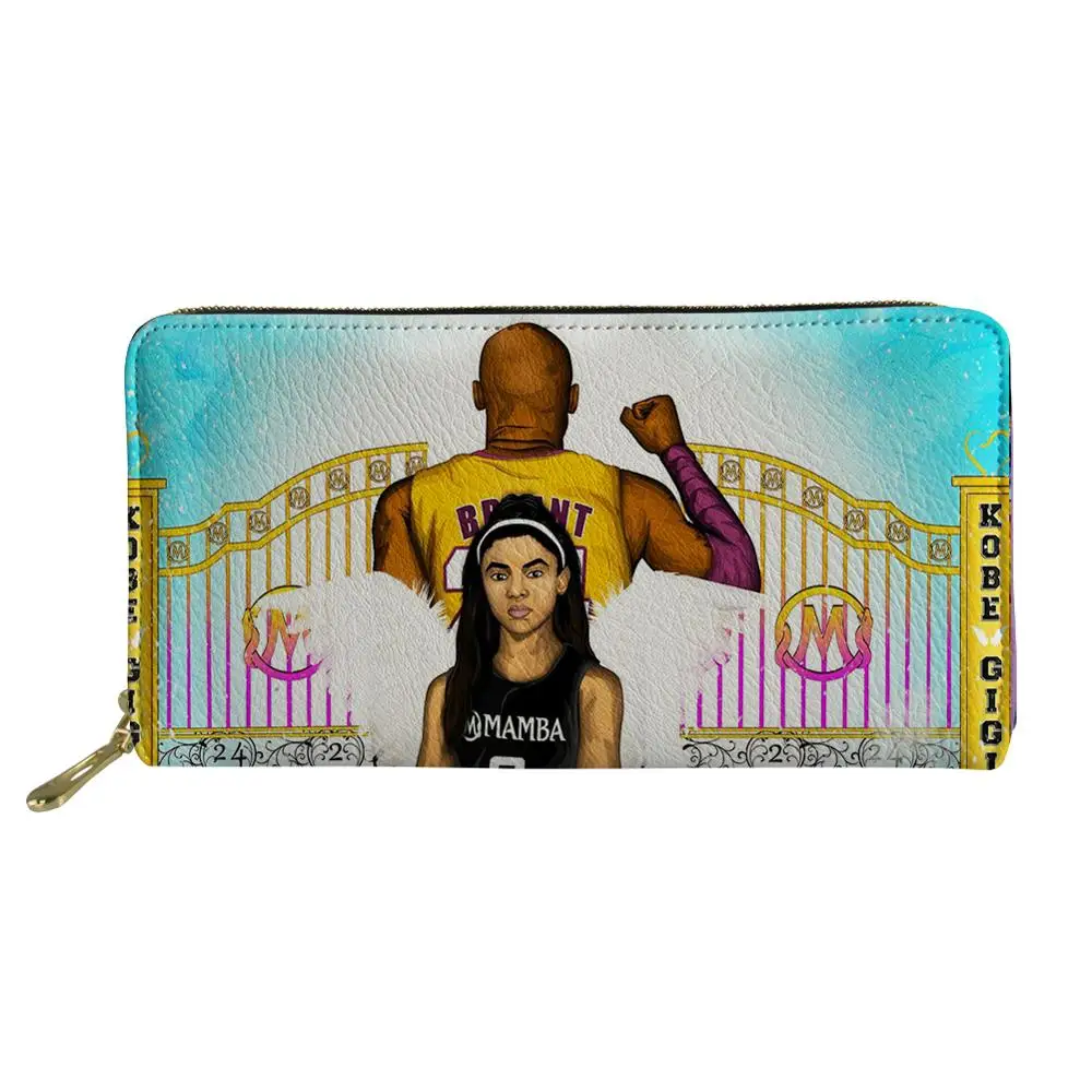 

Модные женские длинные кошельки HaoYun, мультяшная баскетбольная корзина с принтом звезд, женская сумка для денег из искусственной кожи, женск...