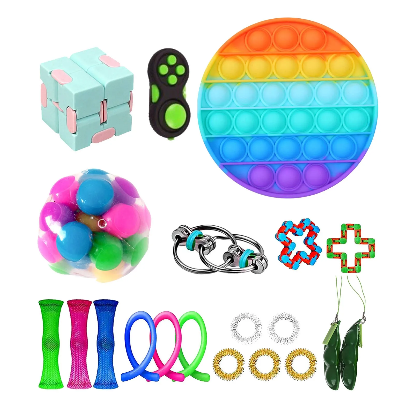 

HOT Fidget Toys Sensory Toy Set Antistress Relief Autism Anxiety Anti Stress Bubble For Kids Adults Among Us