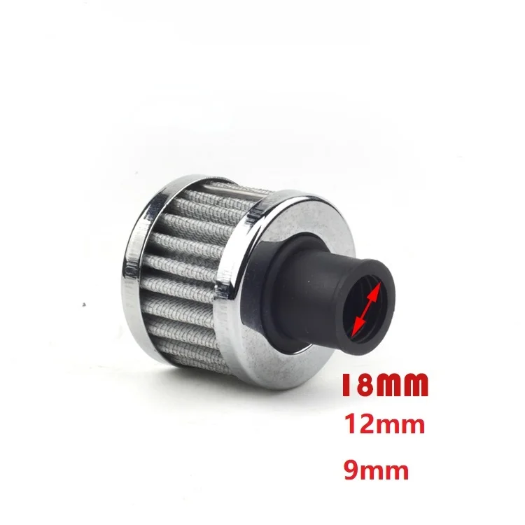 

18mm 12mm Car Air Filter for Motorcycle Cold Air Intake High Flow Crankcase Vent Cover Mini Breather Filters Universal