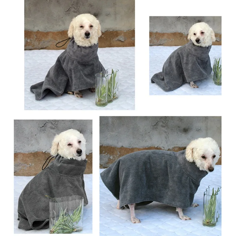

Dog Bathrobe Pet Dog Bath Towel for Small Medium Dogs Super Absorbent Pet Drying Towel Dog Soft Cloak Bath Towel