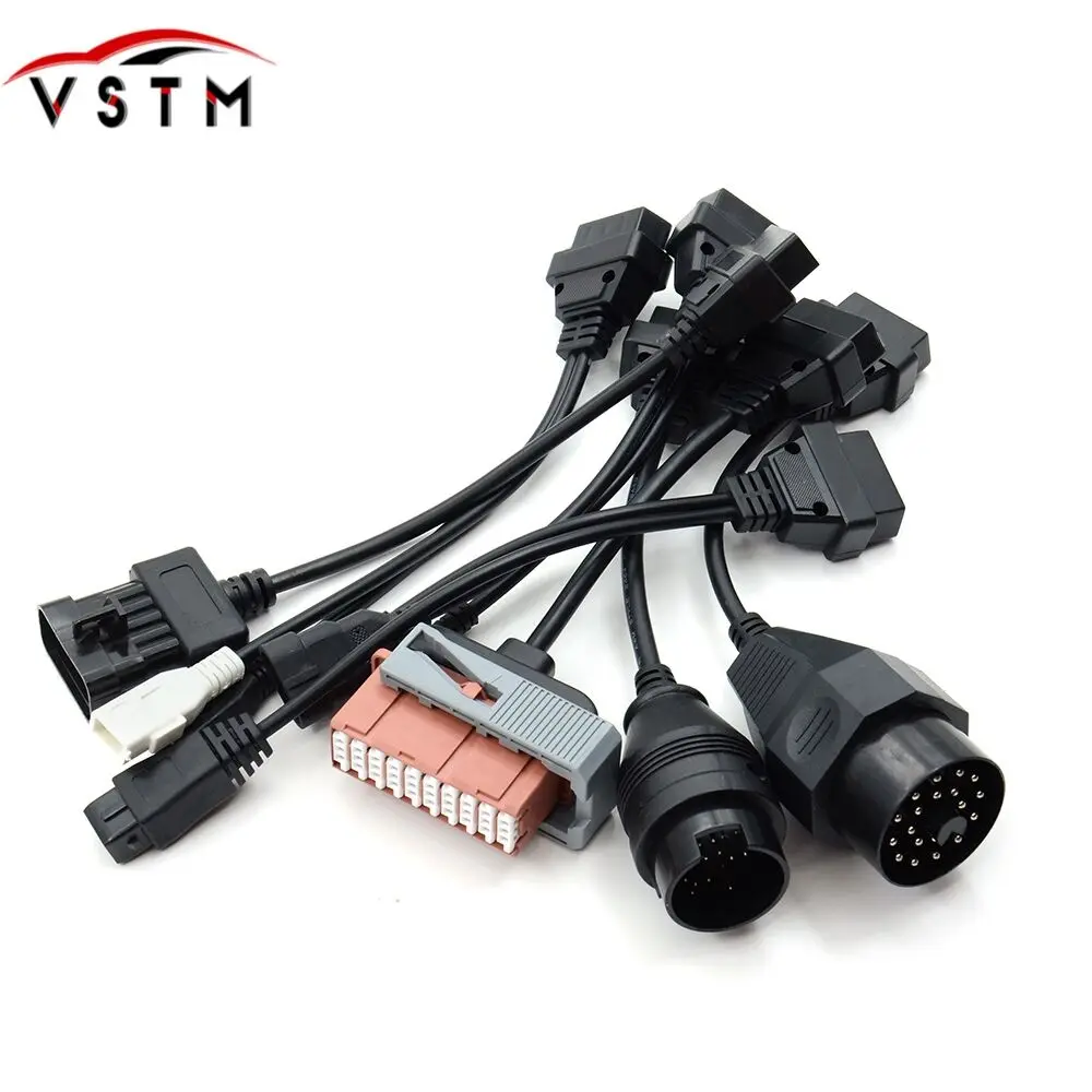 2020 г. высококачественный полный комплект из 8 кабелей для грузовиков pro plus / multidiag