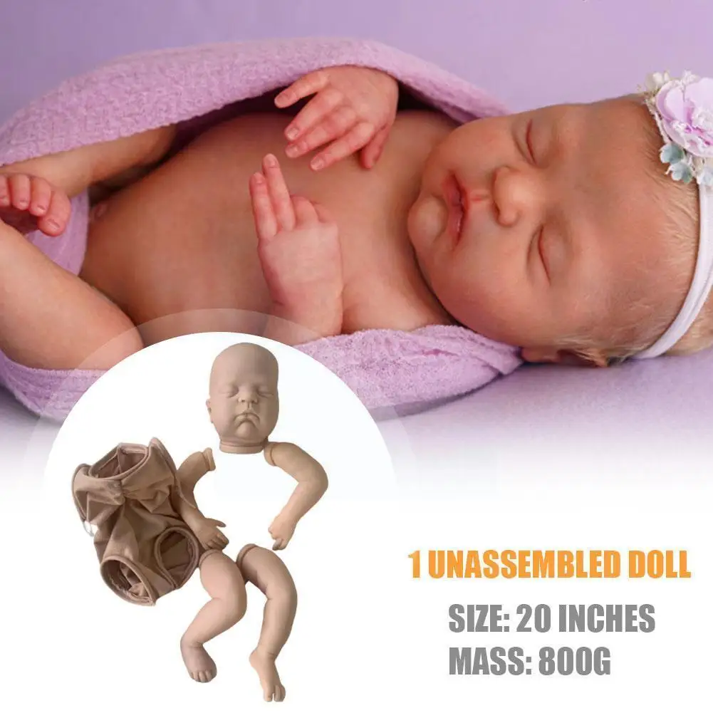 

Комплект реборна из силиконового материала, 20 дюймов, незавершенные детали для детского дня рождения, подарок «сделай сам» H9f9