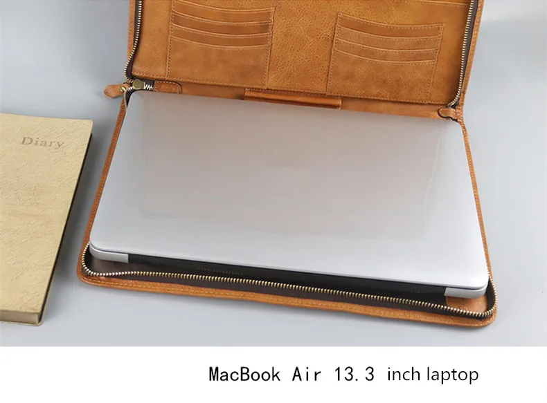 Мужская сумка конверт из натуральной кожи деловой портфель формата А4 диагональю