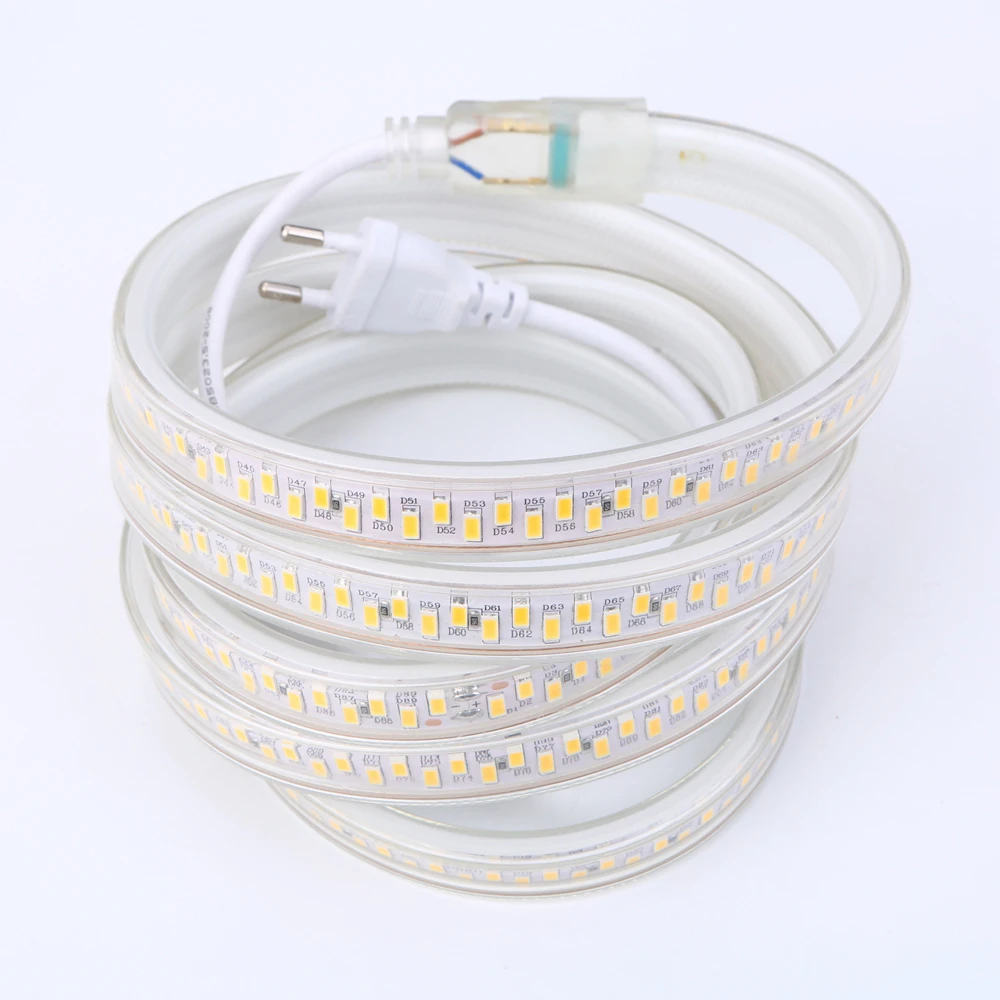 IP67 Водонепроницаемый AC 220V Светодиодный светильник SMD 5730 5630 180 светодиодов/м супер