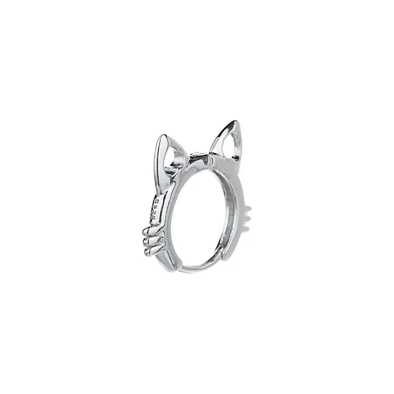 New Fashion Sweet Cat's Paw Stud Earring For Women Girls Wedding Party Cute Hollow Cat Ear Buckle Jewelry Gifts | Украшения и