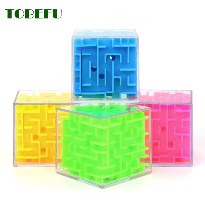 TOBEFU 3D Мини скоростной куб лабиринт магический куб головоломка игра кубики Magicos Обучающие игрушки Лабиринт катящийся мяч игрушки для детей и взрослых