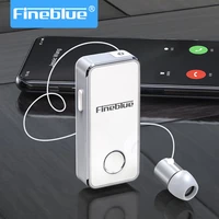 fineblue f2 pro bluetooth 5 0 earphone easy to pair aluminium alloy stereo handsfree retractable headset noise canceling f920