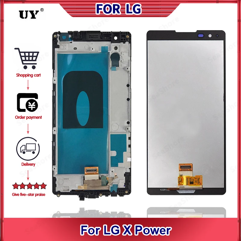 

Original Display For LG X Power Display Touch Screen For LG XPower LCD Display Digitizer Replacement Parts K220 LS755 US610 K450