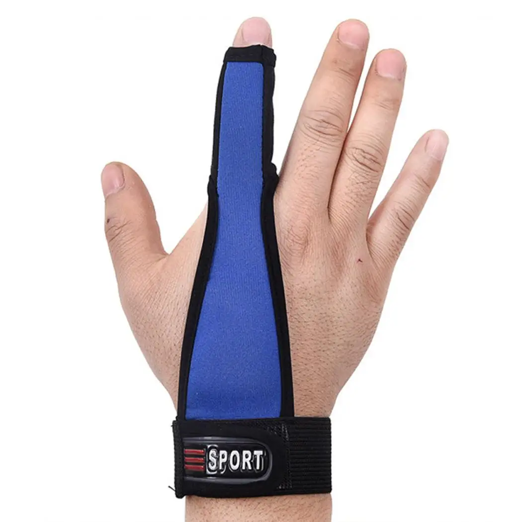 Один палец протектор перчатки для рыбалки один черный/красный/синий