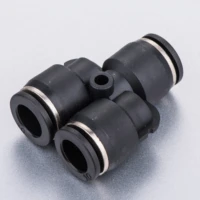 y pneumatic connector tee union push in fitting for air pipe joint od 4 6 8 10 12 14 16mm pneumatic fitting