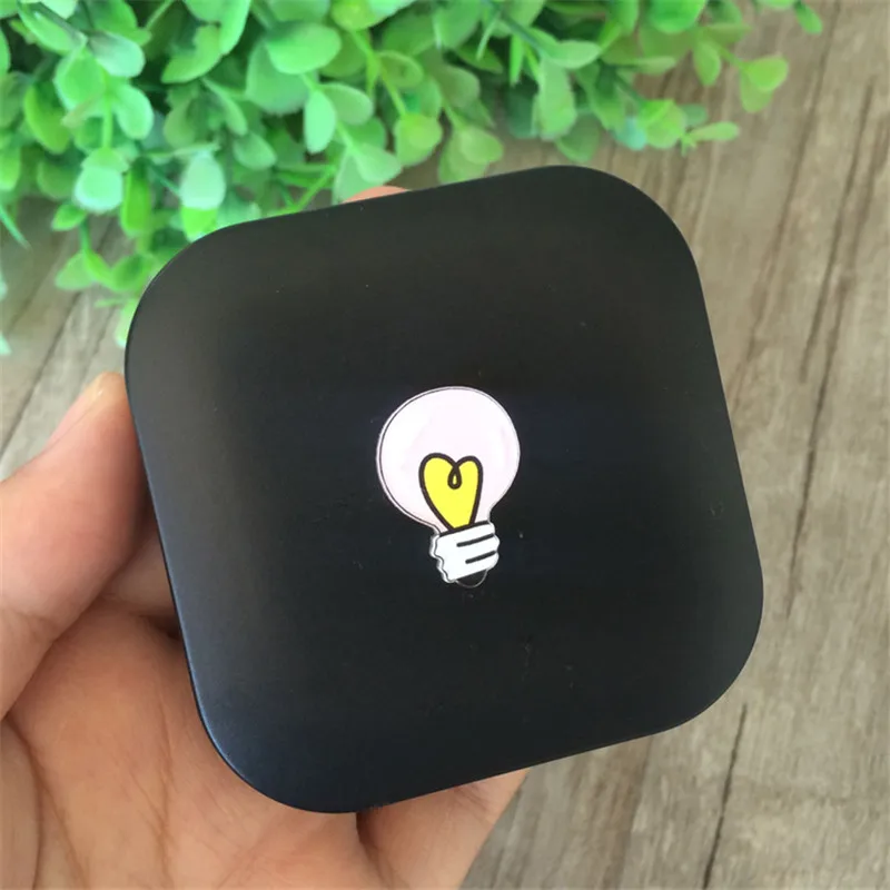 Imixlot New Fashion White Black Cartoon Sun Heart Eye Bulb Cloud Pattern Contact Lens Case Travel Portable Pocket Kit | Аксессуары для