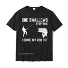 Мужская забавная рыболовная футболка с надписью s She swthe для мужчин, взрослая рыболовная футболка с юмором, повседневные топы на день рождения, футболка с кардинальным хлопком, Мужская футболка