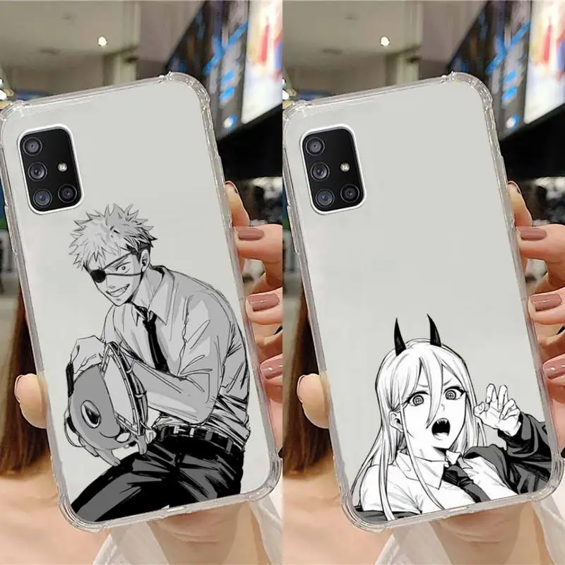 

Chainsaw Man anime Phone Case Transparent For Samsung Galaxy A S Note 9 10 51 50 71 70 80 20 21 30s ultra plus