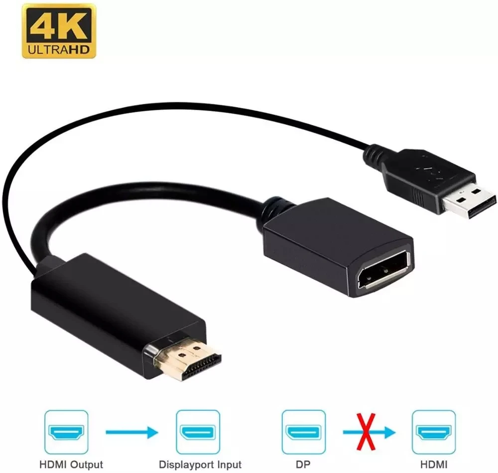 HDMI конвертер DisplayPort Кабель-адаптер с USB Мощность в отверстиями для XBOX один 360 NS Mac