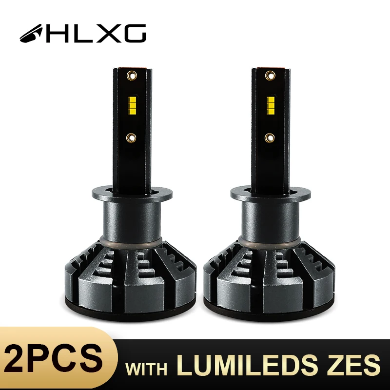 Hlxg 2 шт Мини H1 Led 360 градусов H4 H7 с Lumileds ZES светодиодные лампы HB3 HB4 противотуманные