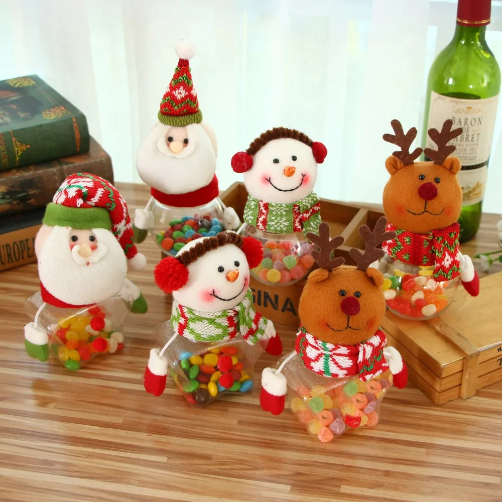 Рождественские украшения для дома креативная рождественская банка конфет