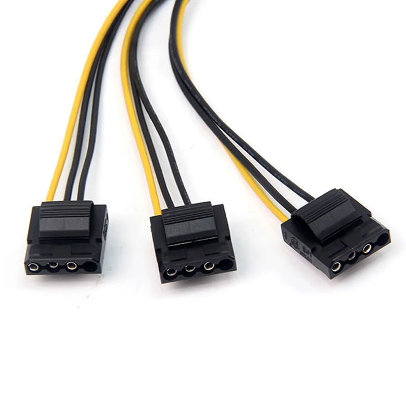 6 дюймов 3 x Molex 4 pin до 6-Pin разъем PCI Express видео карта Pci-e ATX PSU кабель Конвертор питания