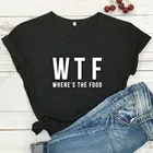 WTF забавная футболка Женская Harajuku хлопковая футболка с коротким рукавом женская футболка Черная Camiseta Mujer Повседневная футболка с круглым вырезом женский топ