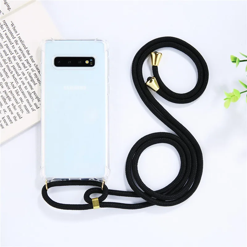 2020 шнур Ремешки телефонный чехол для Samsung S10E S10 Plus Note 8 9 мягкий 10 ударопрочный