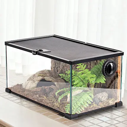 Caja para criar mascotas, oruga cil&iacute;ndrica para mascotas, caja para guardar animales, serpiente y erizo tipo serpiente-1