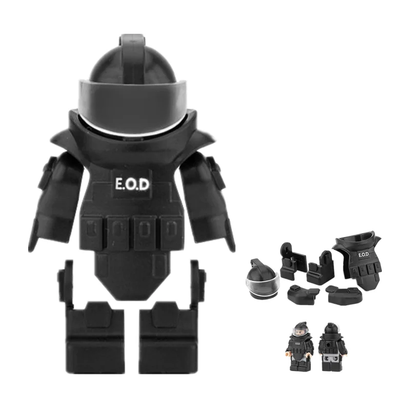 Конструктор MOC C291 фигурки аксессуары бомбоутилизация костюм спецназ
