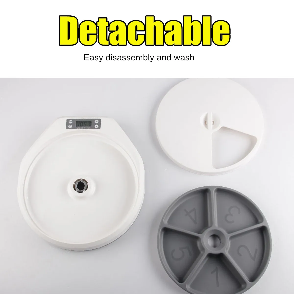 

Pet Feeding Bowls-Supplies Pets-Accessories Pet automatic multi grid feeder cat dog intelligent timing bowl large capacity