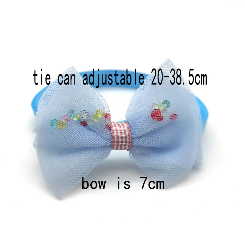 

30/50 Pcs Pets Dog Grooming Accessories Bowknot With Diamond For Dog Cats Pet Bow Ties Necktie Pet Supplies Dog Bows Accessories