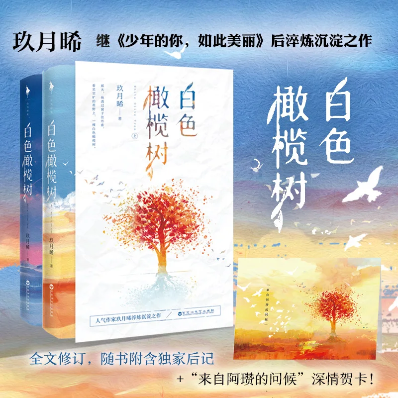 2 книги/набор Bai Se Gan Lan Shu написанные Цзю Юэ Си популярные китайские молодые