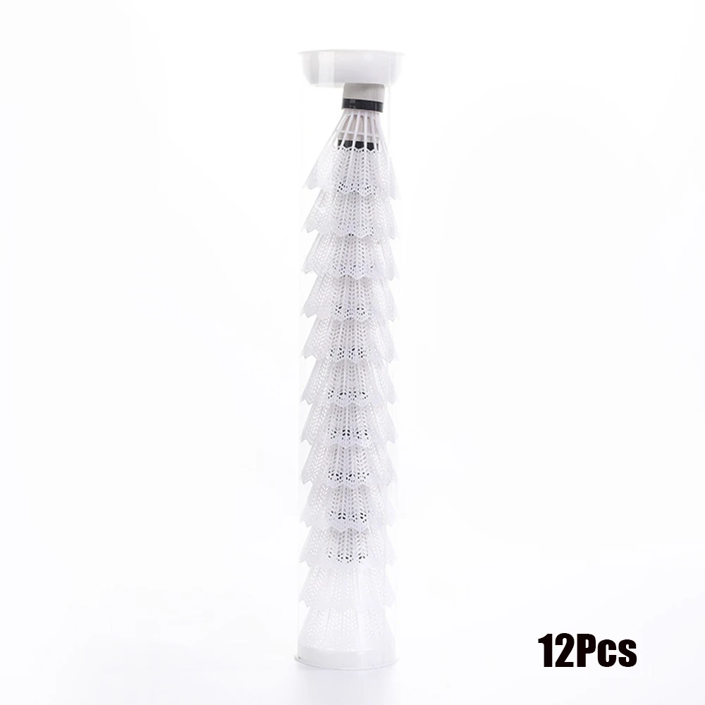 

12pcs White Badminton Balls Plastic Shuttlecocks Products Sport Training Train Indoor Outdoor Gym Sports Accessories