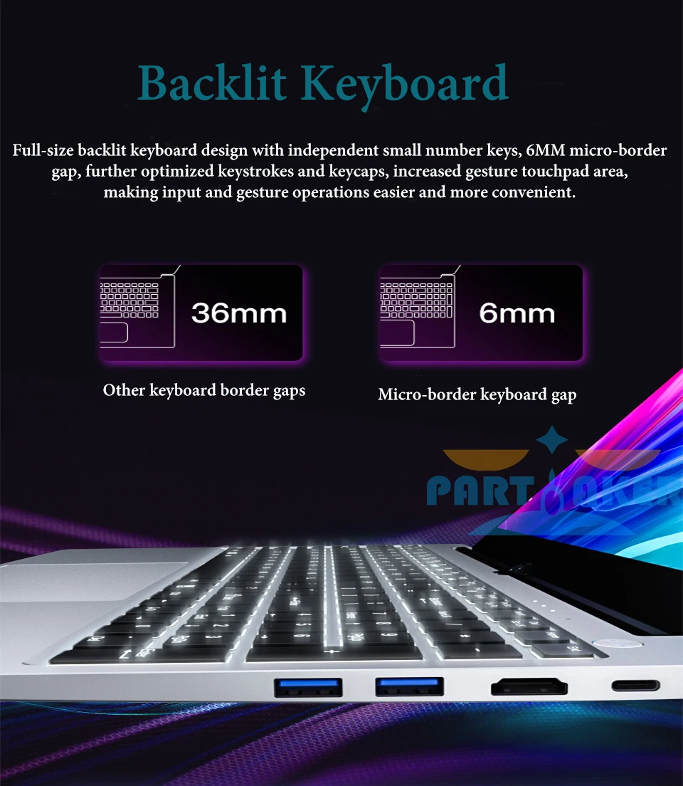 Partaker L4 новейший 15,6 дюймовый ноутбук i7 4500U 4600U двухъядерный ультратонкий ноутбук с подсветкой Клавиатура с Bluetooth WiFi