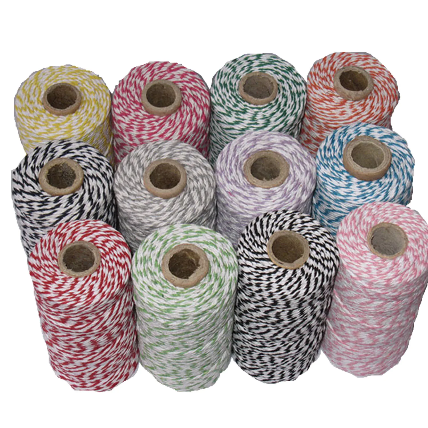 2 шт./лот (110 ярдов) 19 видов цветов на выбор двойной цвет хлопок Бейкер шпагат dia.: мм