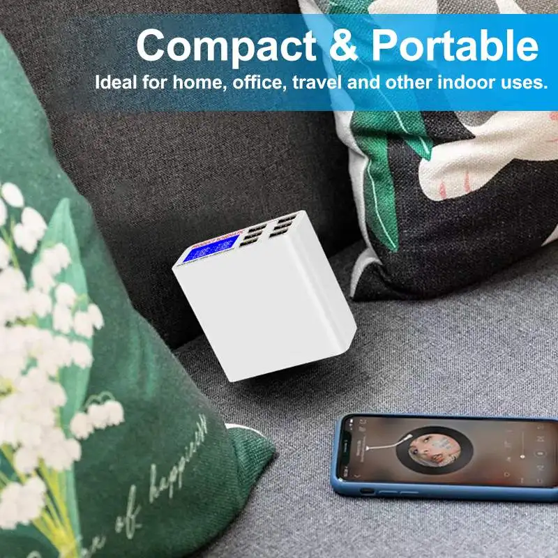 Интеллигентая(ый) 6 USB Порты и разъёмы Зарядное устройство паяльная станция 60W 8A ЖК-дисплей Дисплей быстрой зарядки для мобильного телефона зарядное устройство USB для планшета для iPhone samsung адаптер