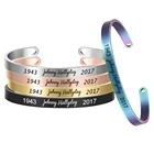 6 мм браслет на заказ с именем Джонни Хелли, Браслет-манжета из нержавеющей стали, именная табличка на заказ для женщин и мужчин, ювелирные изделия