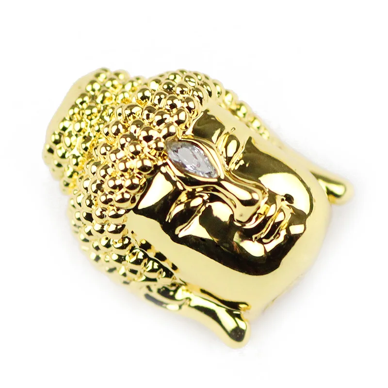 4 шт. подвеска в виде головы Будды с инкрустацией из фианита | Украшения и