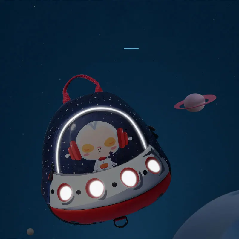 Toddler Backpack with Safety Harness Leash Kids UFO Space Ship Backpack for Boys Waterproof Preschool Kindergarten School Bag