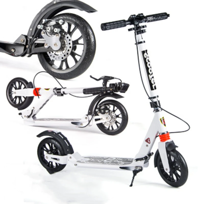 Складной самокат для взрослых и детей 2 колеса из полиуретана бодибилдинга