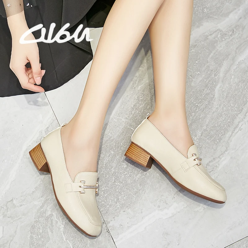 Женские лоферы без задника O16U белые модельные туфли из натуральной кожи на